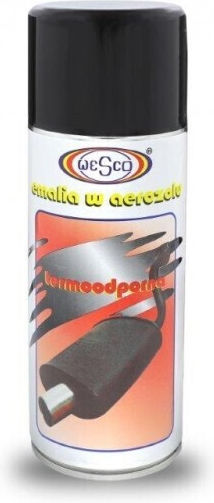 Negru Matt Vopsea Spray Rezistentă La Temperatură Înaltă 400ml Până La 400°c Wesco 02312