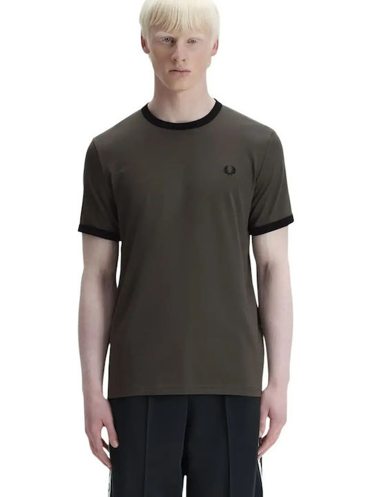 Fred Perry Ringer T-shirt Χακί