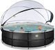 Exit Toys Кръгъл Басейн С Метална Рамка 488x122см Черен