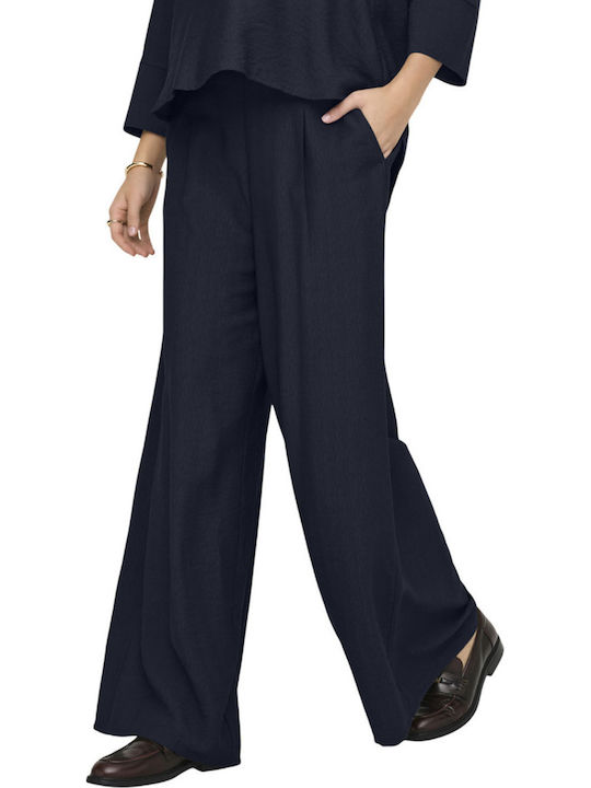 Jdy Women's Fabric Trousers Navy Blue