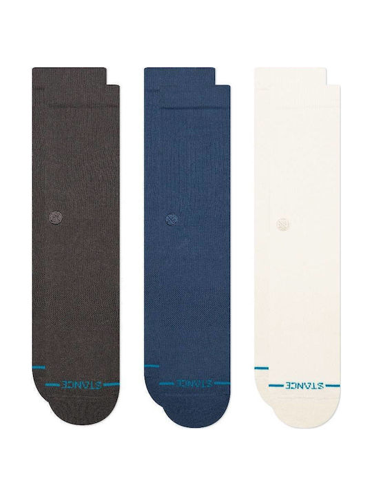 Stance Icon Αθλητικές Κάλτσες Γκρι 3 Ζεύγη