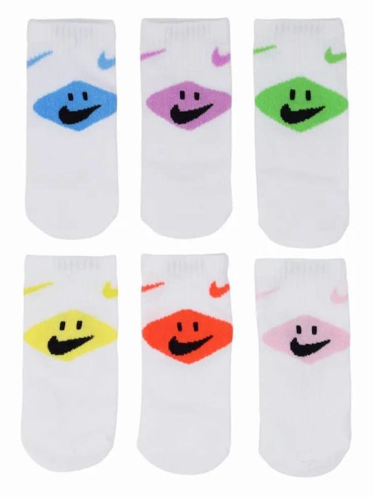 Nike Παιδικά Σοσόνια Smiley Soft Pink 6 Ζευγάρια