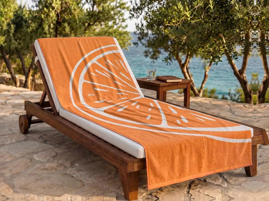 Πετσέτα Θαλάσσης Βαμβακερή Γαλάζια 170x90εκ.
