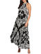 Summer Maxi Satin Black Dress