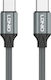 Ldnio USB 2.0 Cable USB-C male - USB-C 65W Γκρι 1m