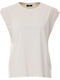 Damen Bluse Satin Weiß