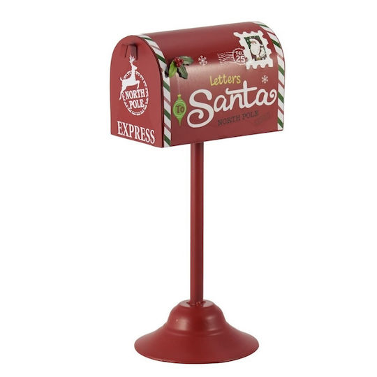 Santa Decorativ Moș Crăciun Metalic 32x16x12.5cm