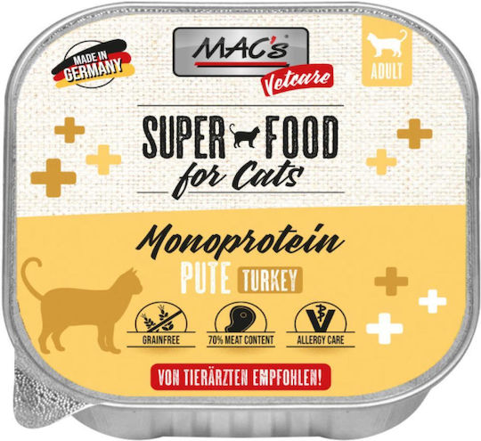 Mac's Wet Cat Food with Turkey and Liver 100gr