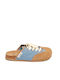 Suede Mules με Τακούνι σε Μπλε Χρώμα