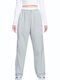 Nsw Women's High Rise Fabric Trousers in Loose Fit Platinum