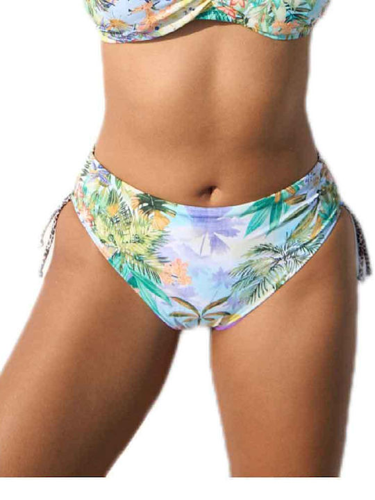 Bikini Slip High Waist with Laces Pastel Shades