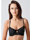 Black Athletic Bra with Underwire