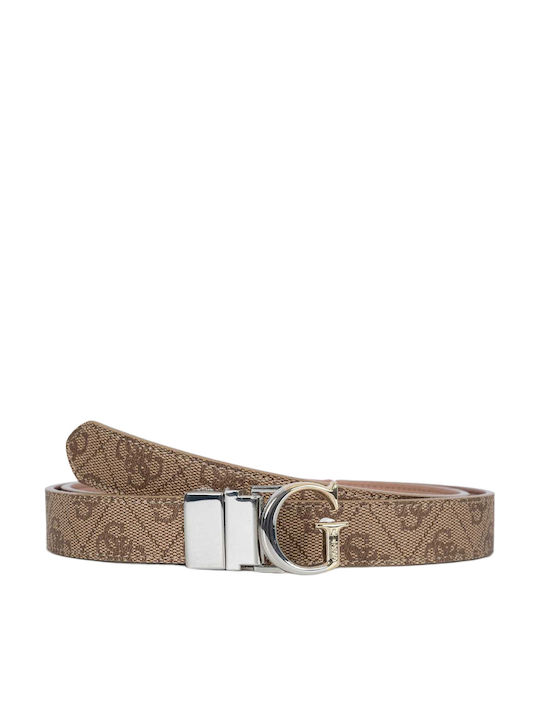 Guess Adjustable Γυναικεία Ζώνη Καφέ