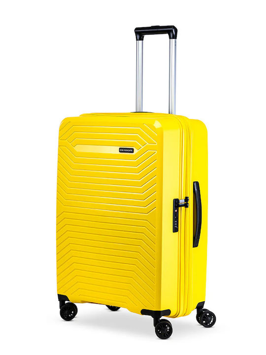 Ciak Roncato Mittlerer Reisekoffer Gelbe Höhe 65cm
