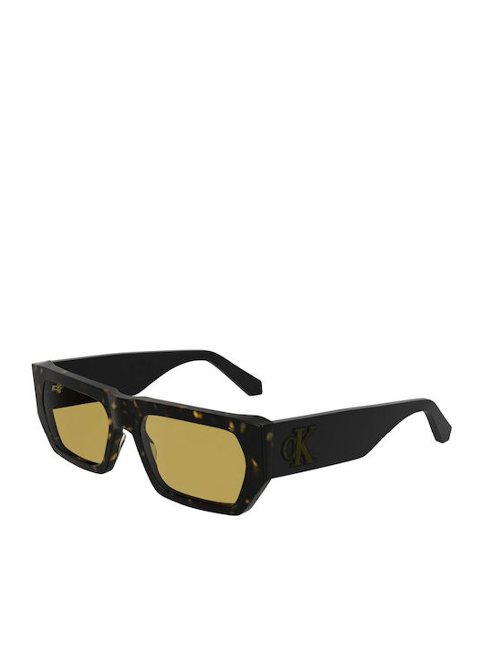 Calvin Klein Men's Sunglasses with Brown Tartar...