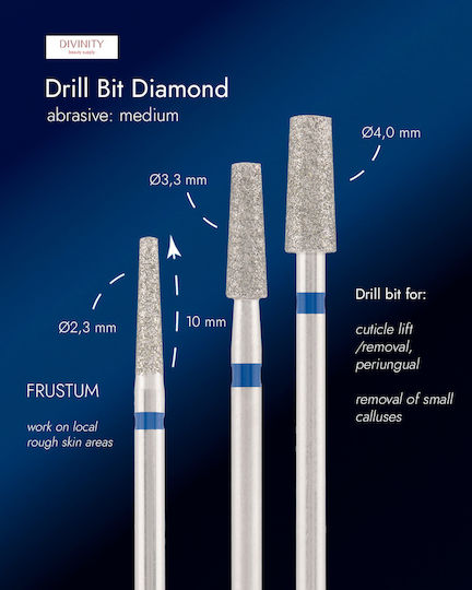 Divinity Beauty Supply Diamond Safety Blue Nail Drill Cutter