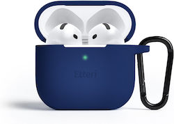 Etteri Калъф от силикон с кука в тъмносин цвят за Apple AirPods 4