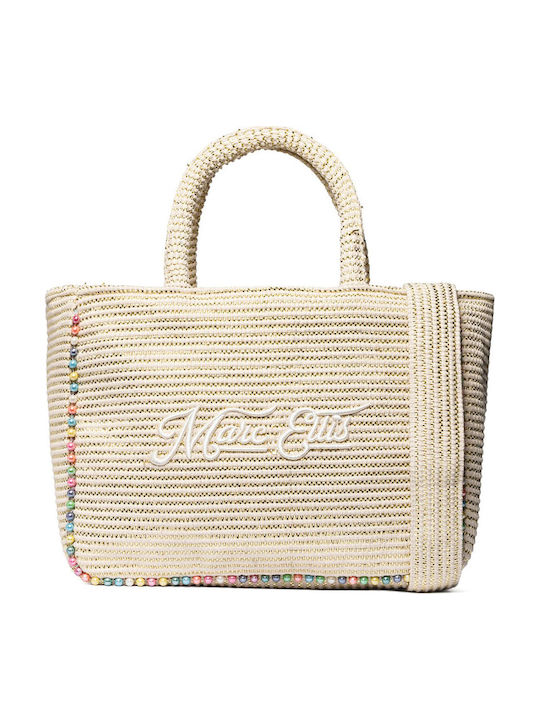 Fabric Women's Tote Handbag Gold