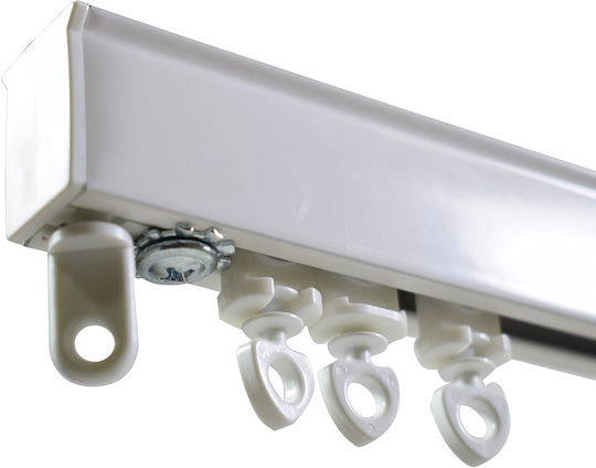BetterHome Heavy Duty One-Way Curtain Track with Aluminum Mechanism in White Colour 180cm MHB-521002-180