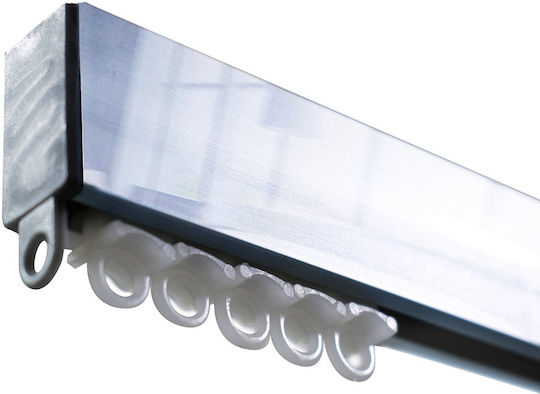 BetterHome Heavy Duty One-Way Curtain Track with Mechanism from Stainless Steel in Silver Colour 120cm MHB-521007-120