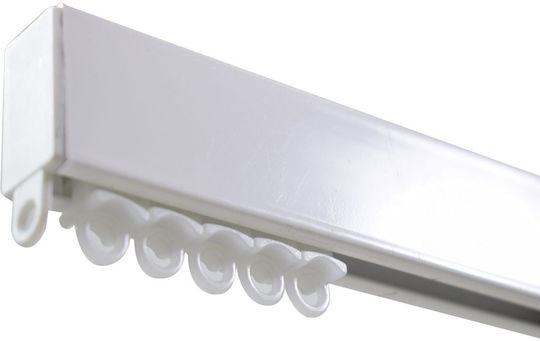 BetterHome Heavy Duty One-Way Curtain Track with Aluminum Mechanism in White Colour 140cm MHB-521011-140