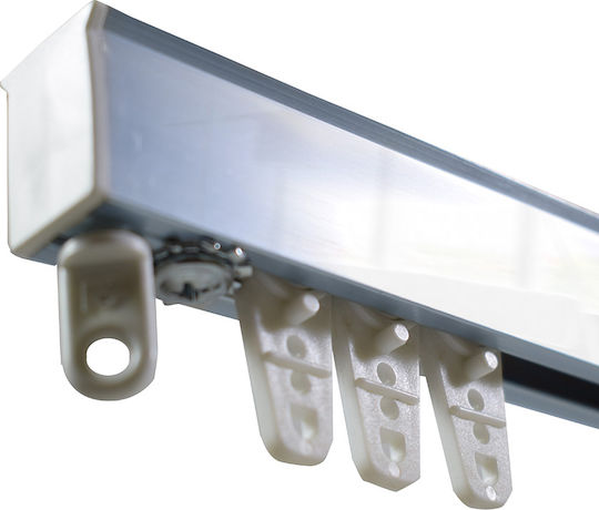 BetterHome Heavy Duty One-Way Curtain Track with Aluminum Mechanism in Silver Colour 160cm MHB-521001-160