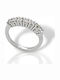 Mentzos Women's Ring with Diamond in 18K White Gold