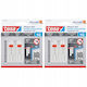 Tesa Metallic White Hangers with Sticker 2 Pieces