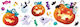 Wall Stickers Decoration Halloween Wall Ornament Pumpkins Ghosts Candies