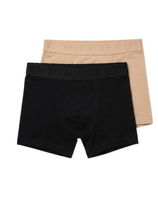 Inizio Ανδρικά Μποξεράκια Μπεζ/μαύρο 2Pack