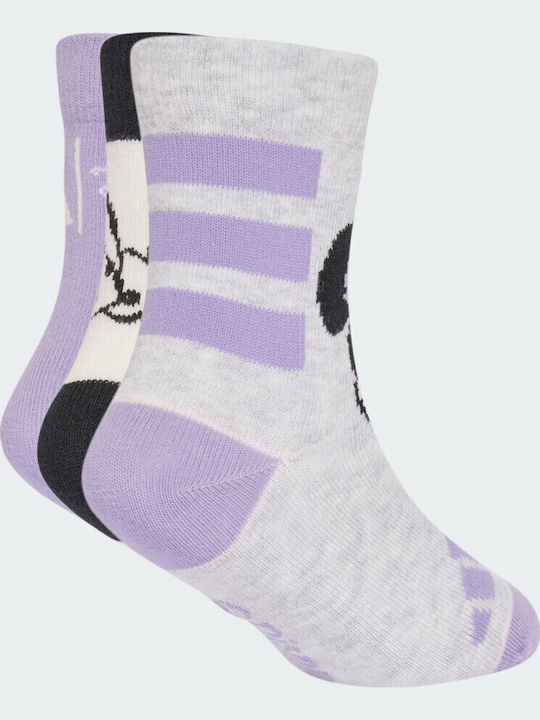 adidas Kids' Socks Purple 3 Pairs