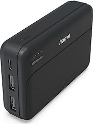 HAMA Pocket 10 10000mAh Schwarzes Power Bank HAMA Pocket 10 10000mAh Schwarzes Power Bank