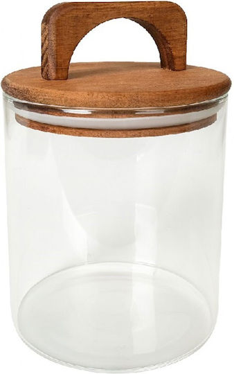 Espiel Vază Utilizare Generală din Sticlă Borosilicat Albă cu Capac 700ml