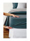 Living Home Finejersey Σεντόνι Υπέρδιπλο με Λάστιχο 160x200εκ. Petrol