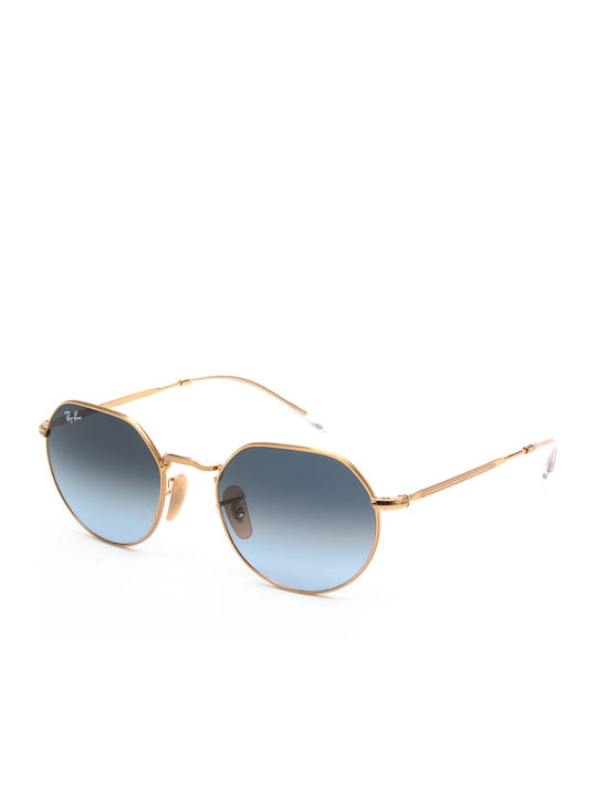 Ray Ban Jack Unisex Γυαλιά Ηλίου με Χρυσό Μεταλ...