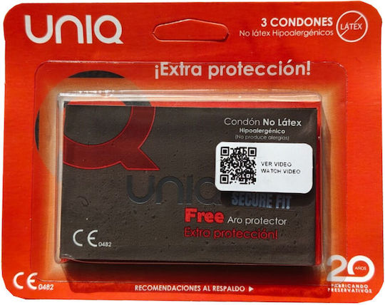 Uniq Condoms 3 pcs Thin for Natural Feeling