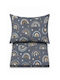 Comfort Set Single Cotton Sheets Rainbow Blue 270x165cm 2 Pieces