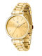 Chronostar Women's Watch 35mm Battery with Gold Metal Bracelet