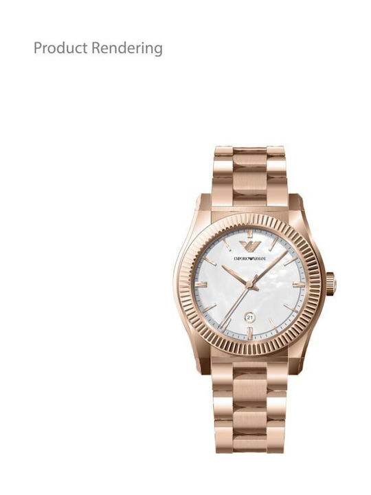 Emporio Armani Women's Watch 32mm Battery with Pink Gold Metal Bracelet