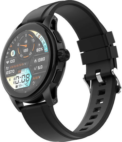 Ldnio SW05 46mm Smartwatch mit Herzfrequenzsensoren (Schwarz)