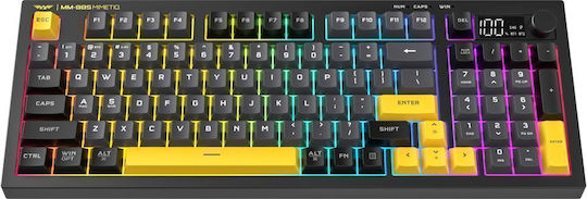 Armaggeddon MM-98S Ασύρματο Οπτικό Gaming Πληκτρολόγιο με RGB φωτισμό (Αγγλικό US) Κίτρινο