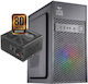 Alcatroz Azzura Millenia Eco Air Gaming Midi Tower Computer Case with RGB Lighting Black