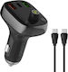 Ldnio Fm Transmitter & Φορτιστής C704q Usb-c/2x Usb 36w Bluetooth Μαύρο 5210131159965
