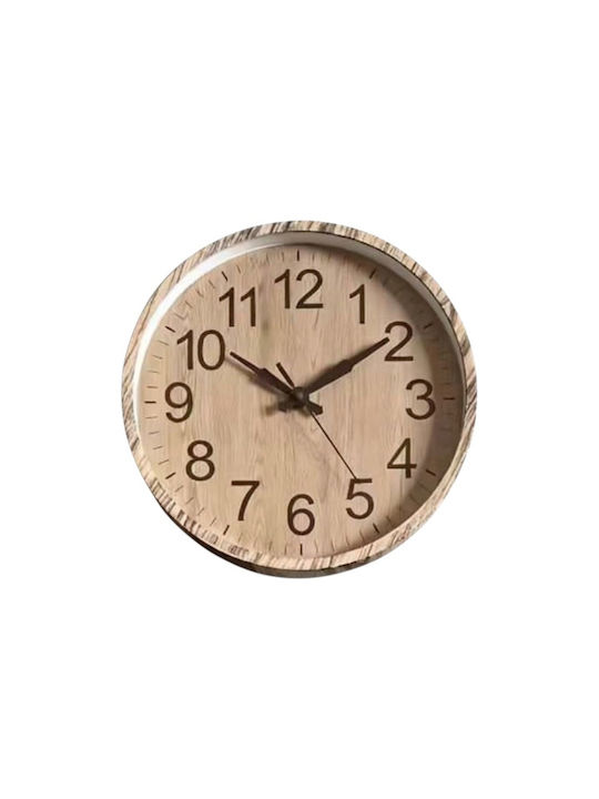 Tr283704 Wall Clock Plastic Beige Ø30cm