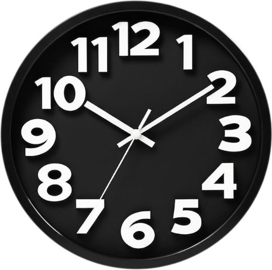 Tr278853 Wall Clock Plastic Black Ø30cm