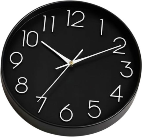 Tr278847 Wall Clock Plastic Black Ø30cm