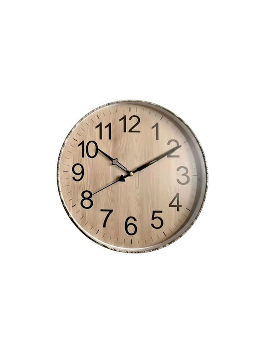 Tradesor Wanduhr Kunststoff Beige Ø35cm