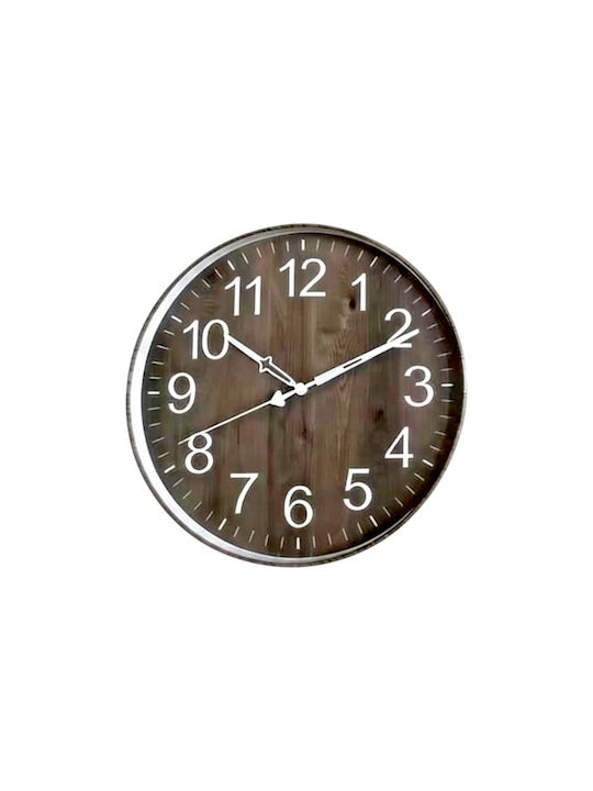 Tradesor Wanduhr Kunststoff Braun Ø35cm 035016