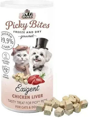 Pet's Dessert Picky Bites Răsfățuri Ficat De Pui 50 G