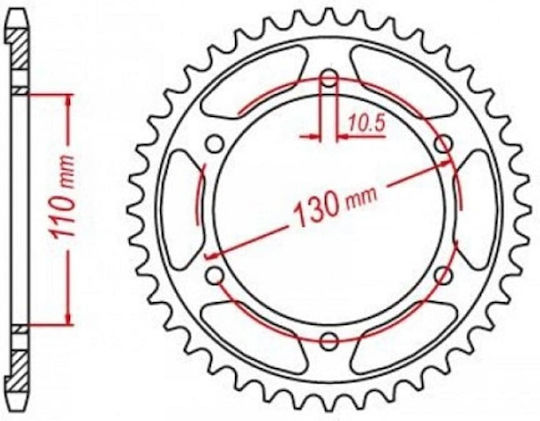 Rear Sprocket 1876 45 Teeth Yamaha Tracer 900cc 2015-2020 JT Made in Thailand124019